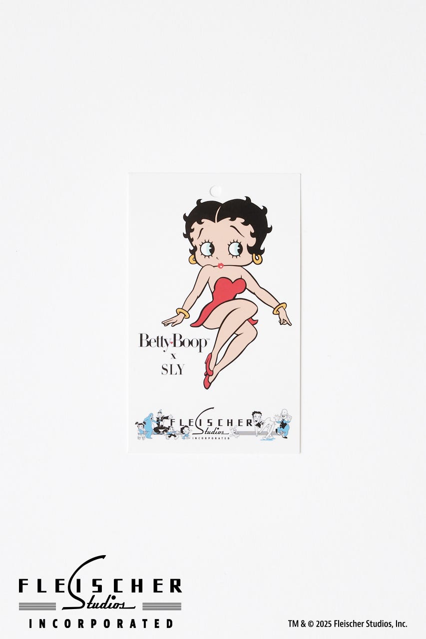 Betty Boop x SLY RIBBON キャミソール BLK FREE