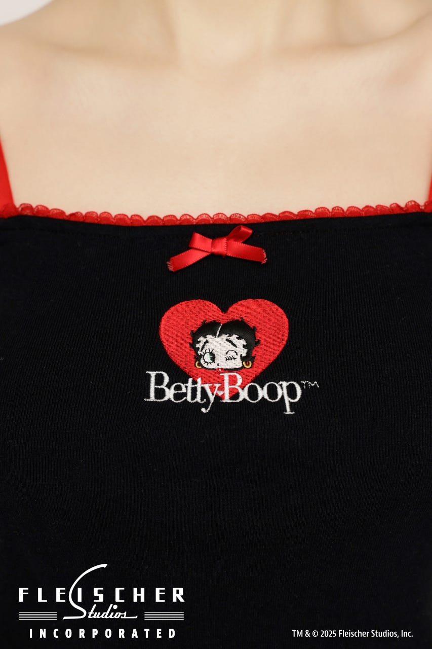 Betty Boop x SLY RIBBON キャミソール BLK FREE