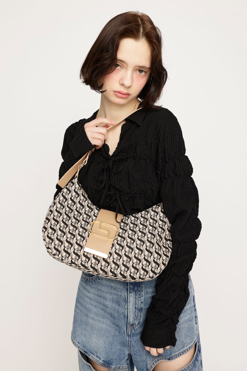 S BADGE BUCKLE BELTED バッグ BEG FREE