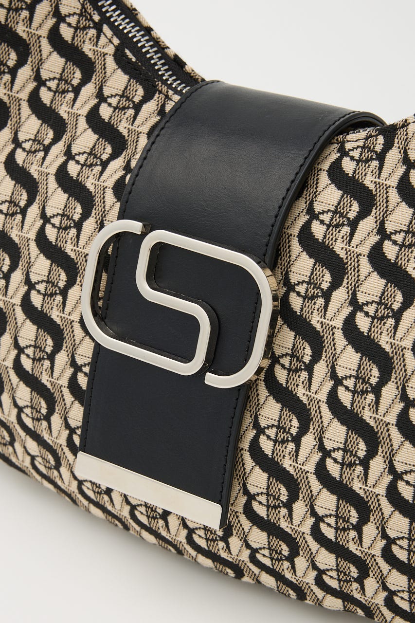 S BADGE BUCKLE BELTED バッグ BLK FREE