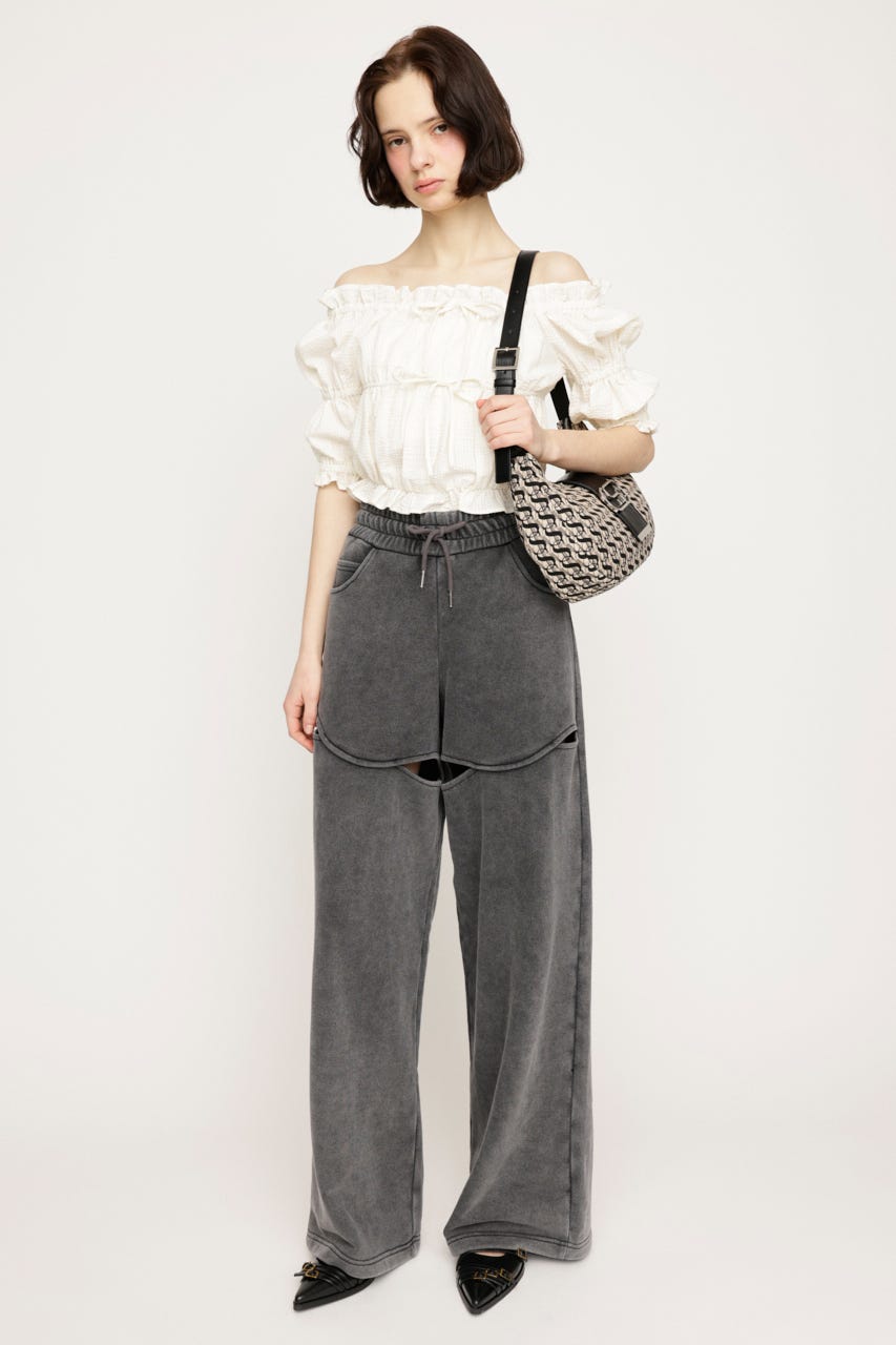 S BADGE BUCKLE BELTED バッグ BLK FREE