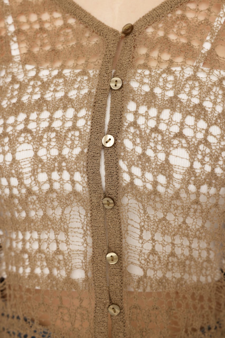 MESH KNIT カーディガン KHA FREE