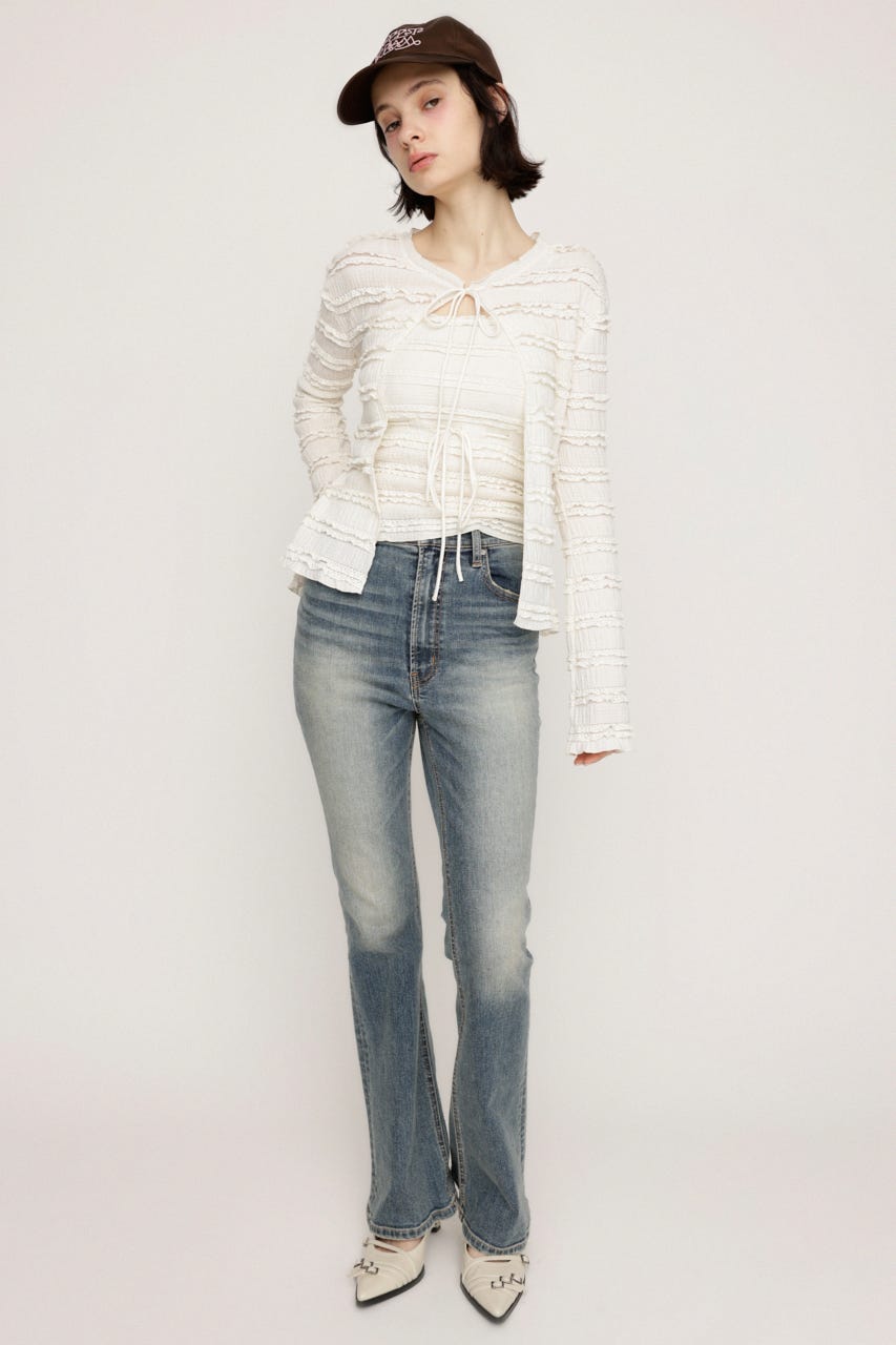 FRONT RIBBON FRILL 2P IVOY FREE