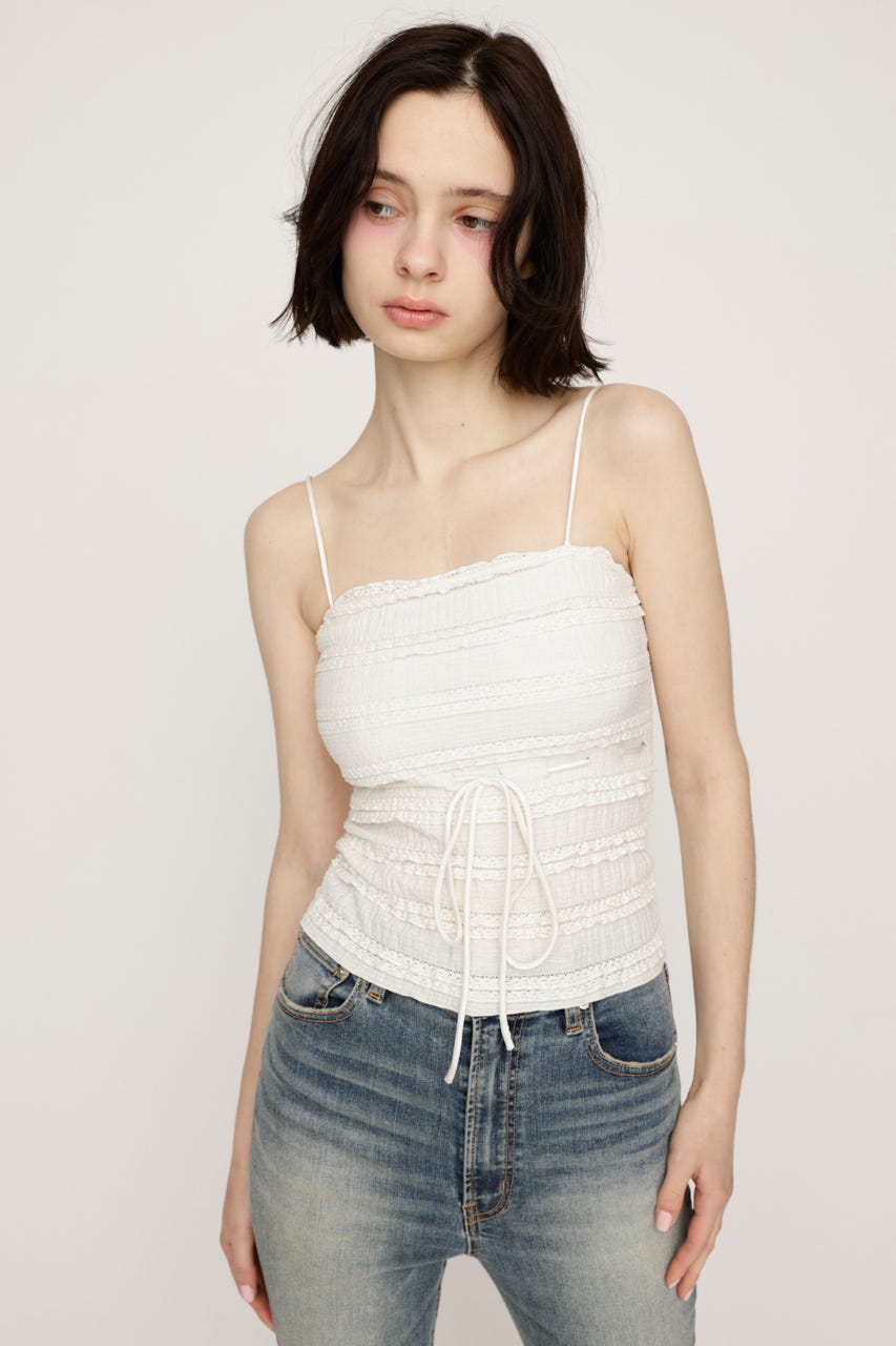 FRONT RIBBON FRILL 2P IVOY FREE