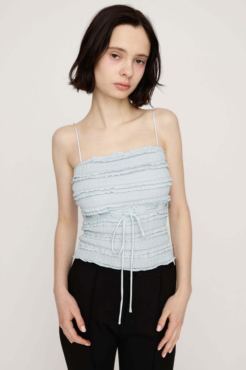 FRONT RIBBON FRILL 2P L/BLU FREE