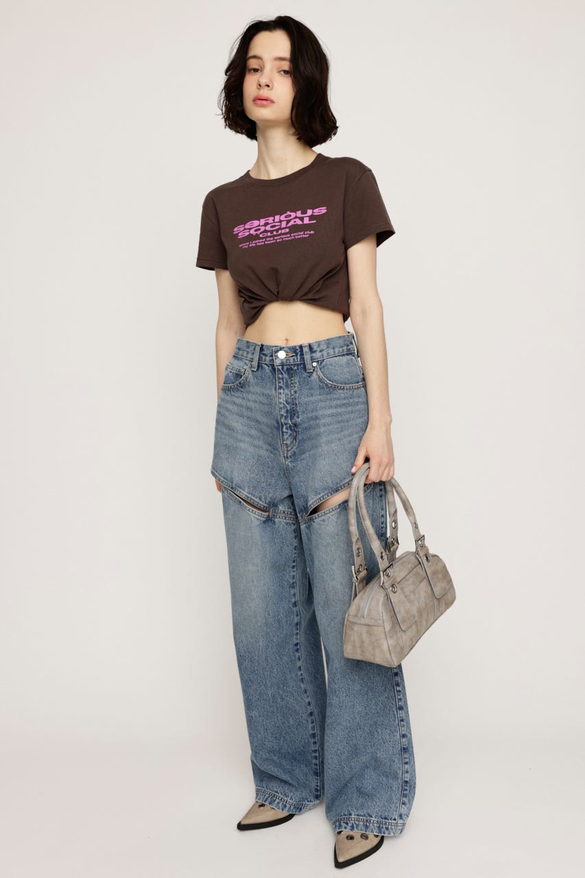COMPACT LOGO Tシャツ BRN FREE