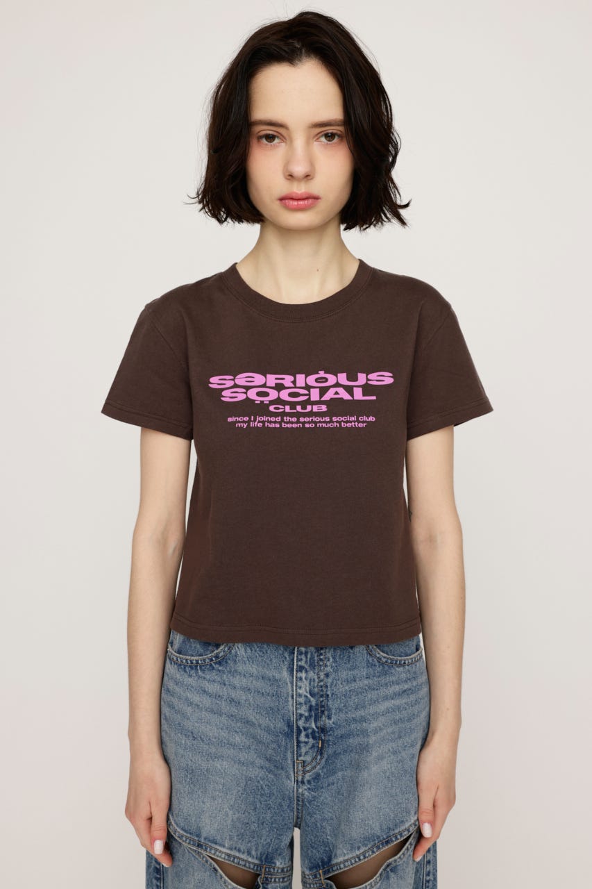 COMPACT LOGO Tシャツ BRN FREE
