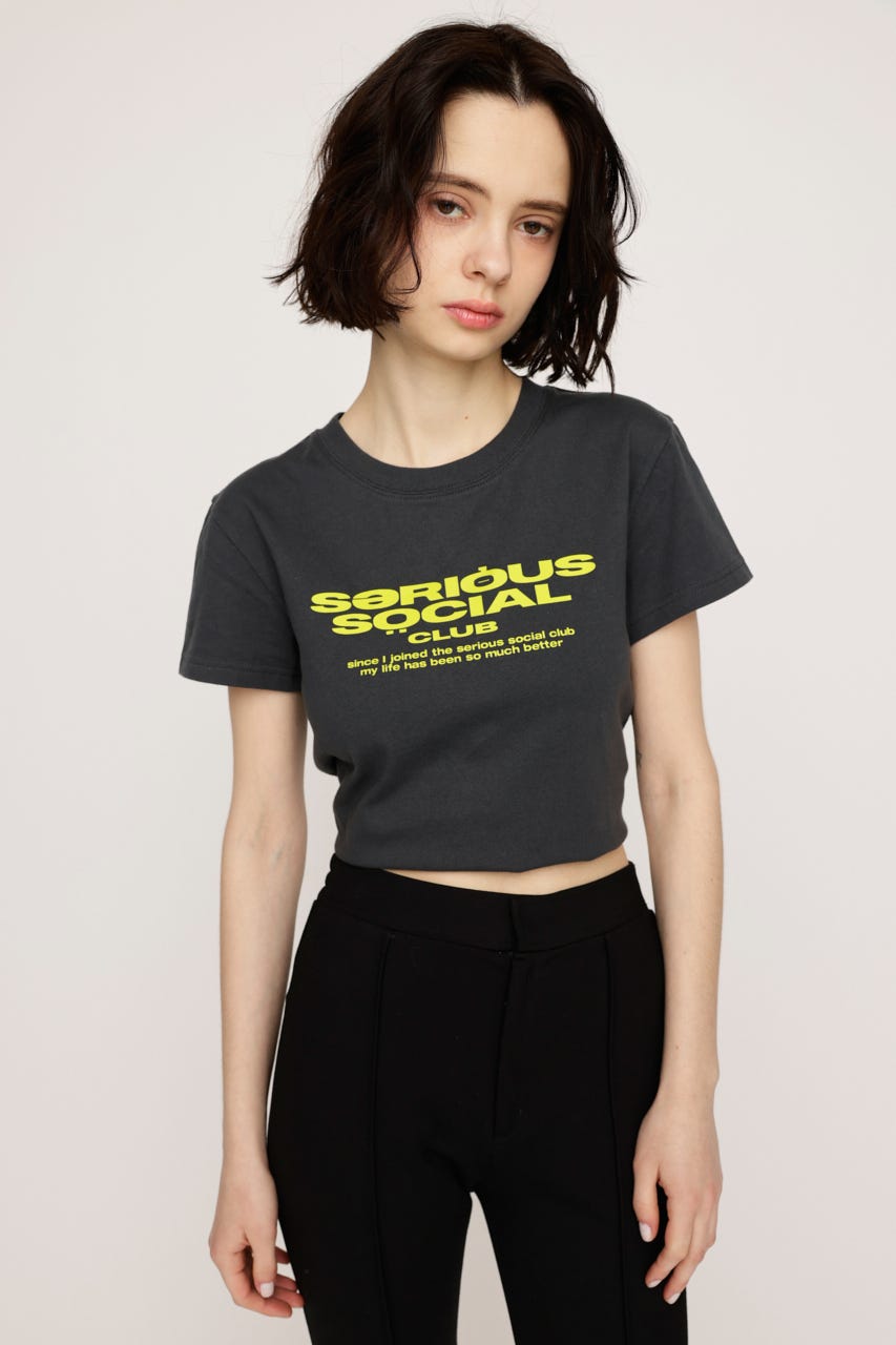 COMPACT LOGO Tシャツ L/BLK FREE