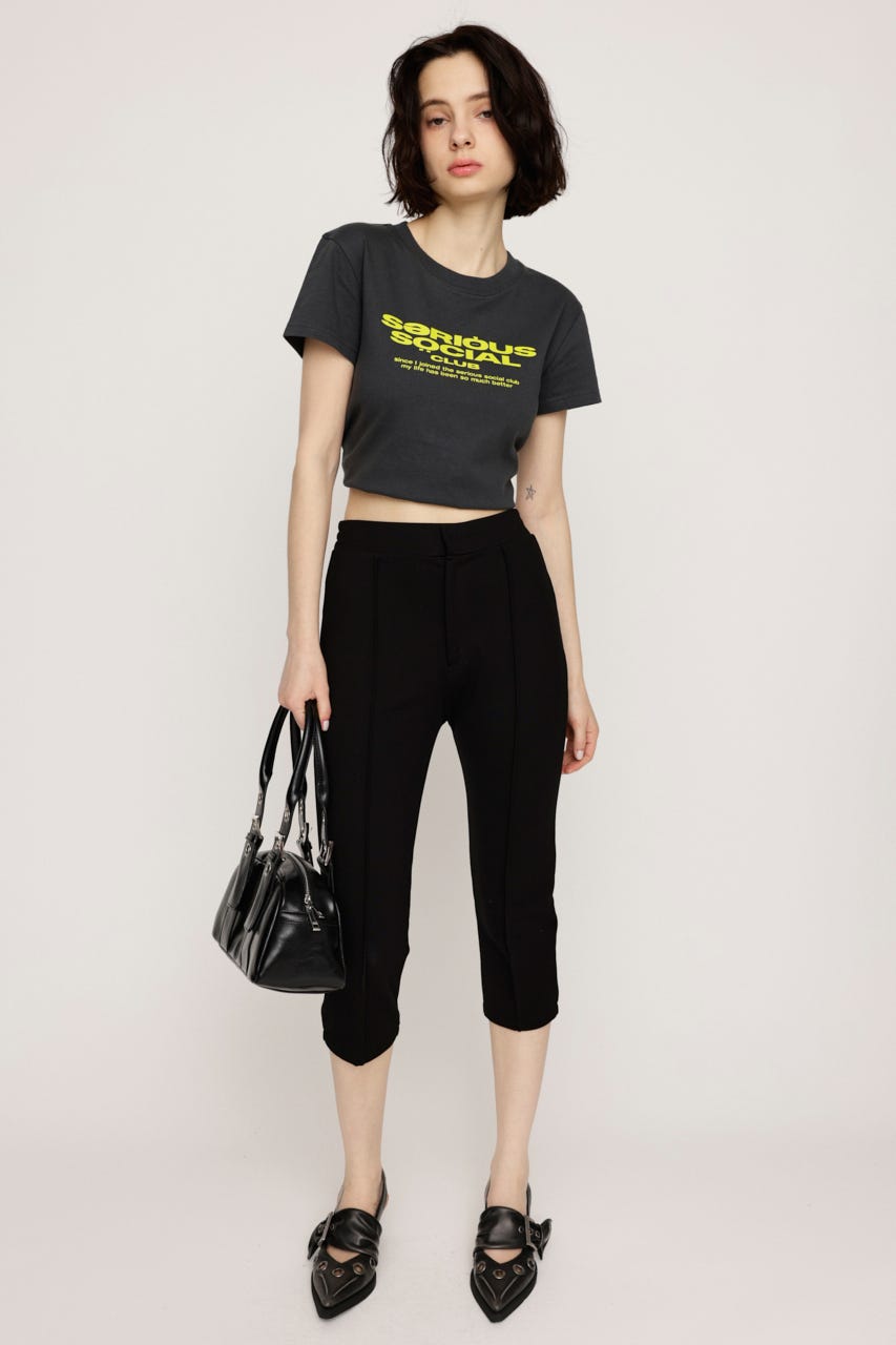 COMPACT LOGO Tシャツ L/BLK FREE