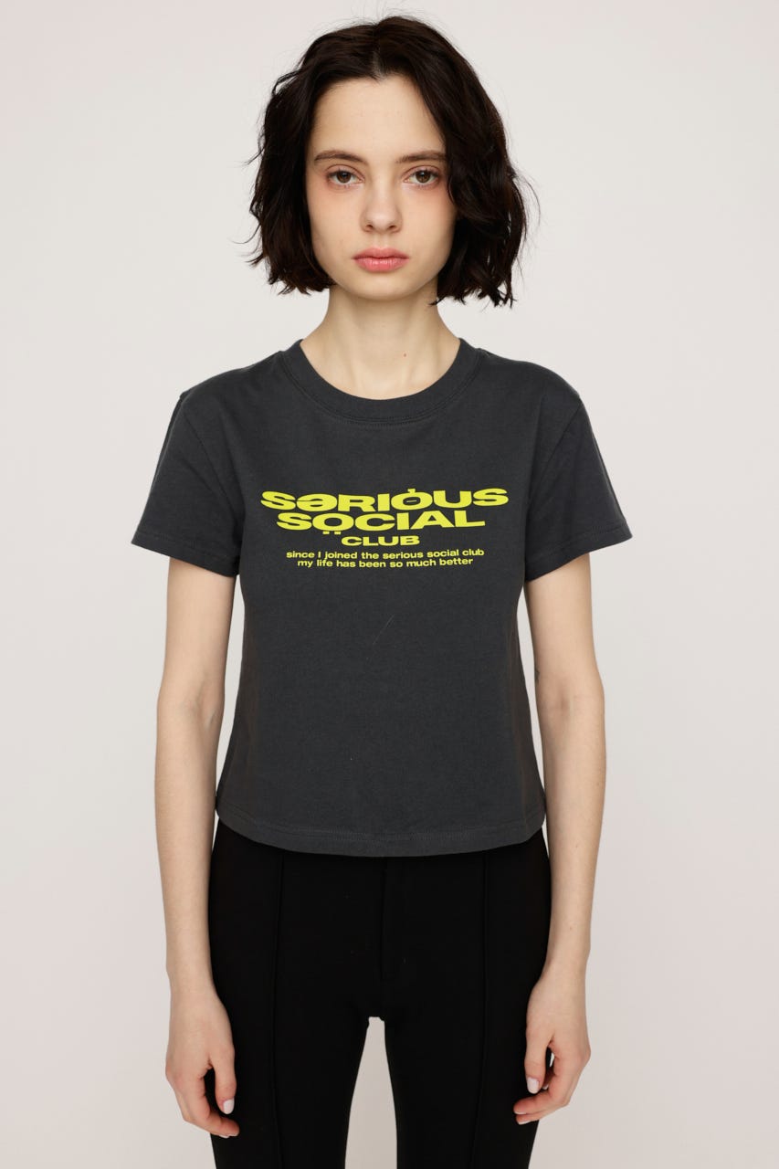 COMPACT LOGO Tシャツ L/BLK FREE