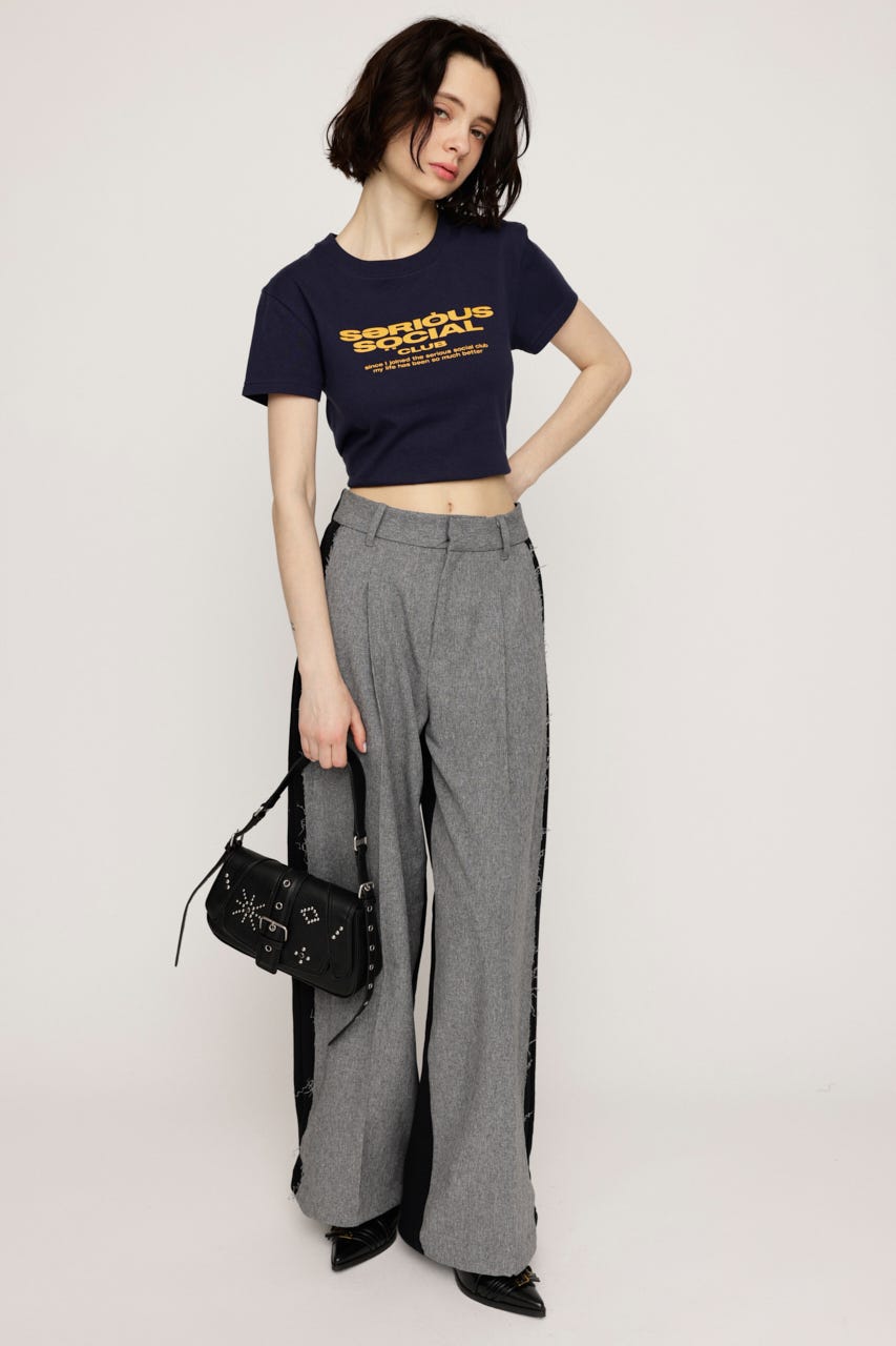 COMPACT LOGO Tシャツ NVY FREE
