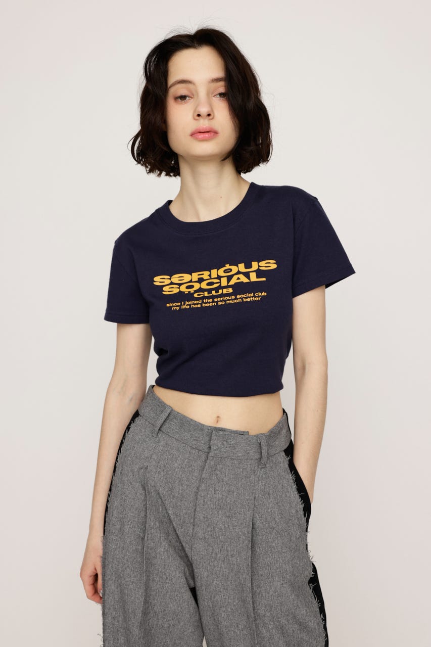 COMPACT LOGO Tシャツ NVY FREE