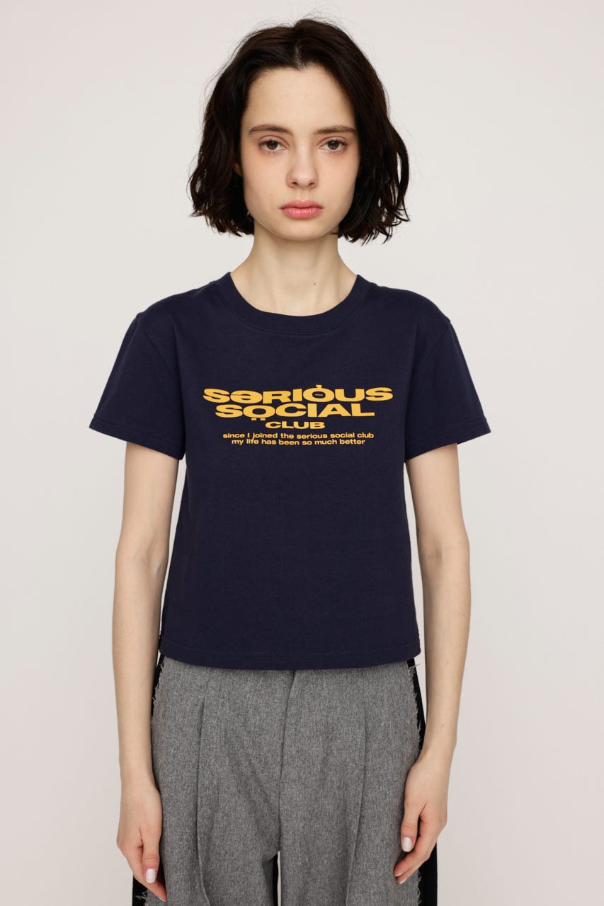 COMPACT LOGO Tシャツ NVY FREE