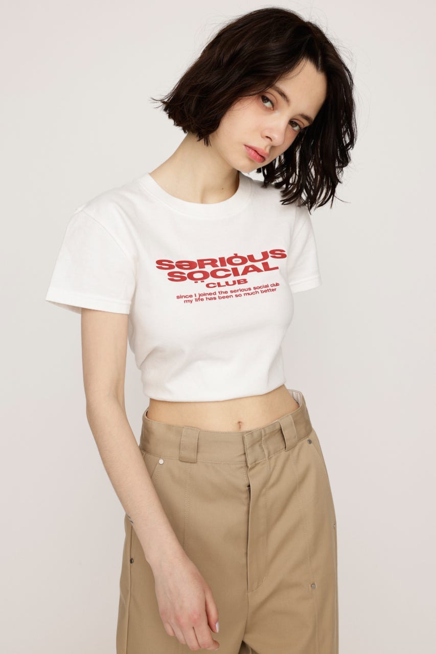 COMPACT LOGO Tシャツ WHT FREE