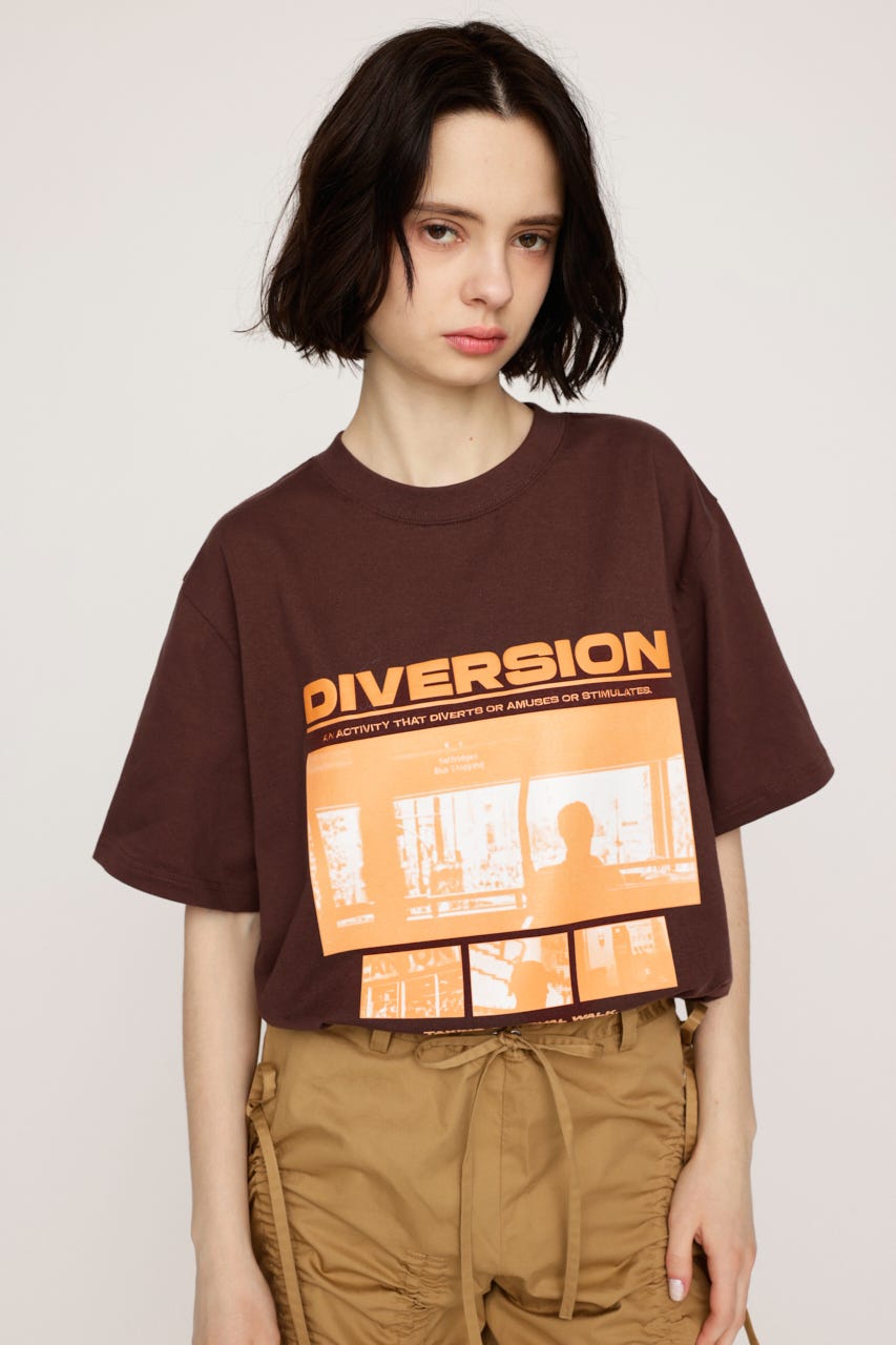PHOTO LOGO Tシャツ BRN FREE