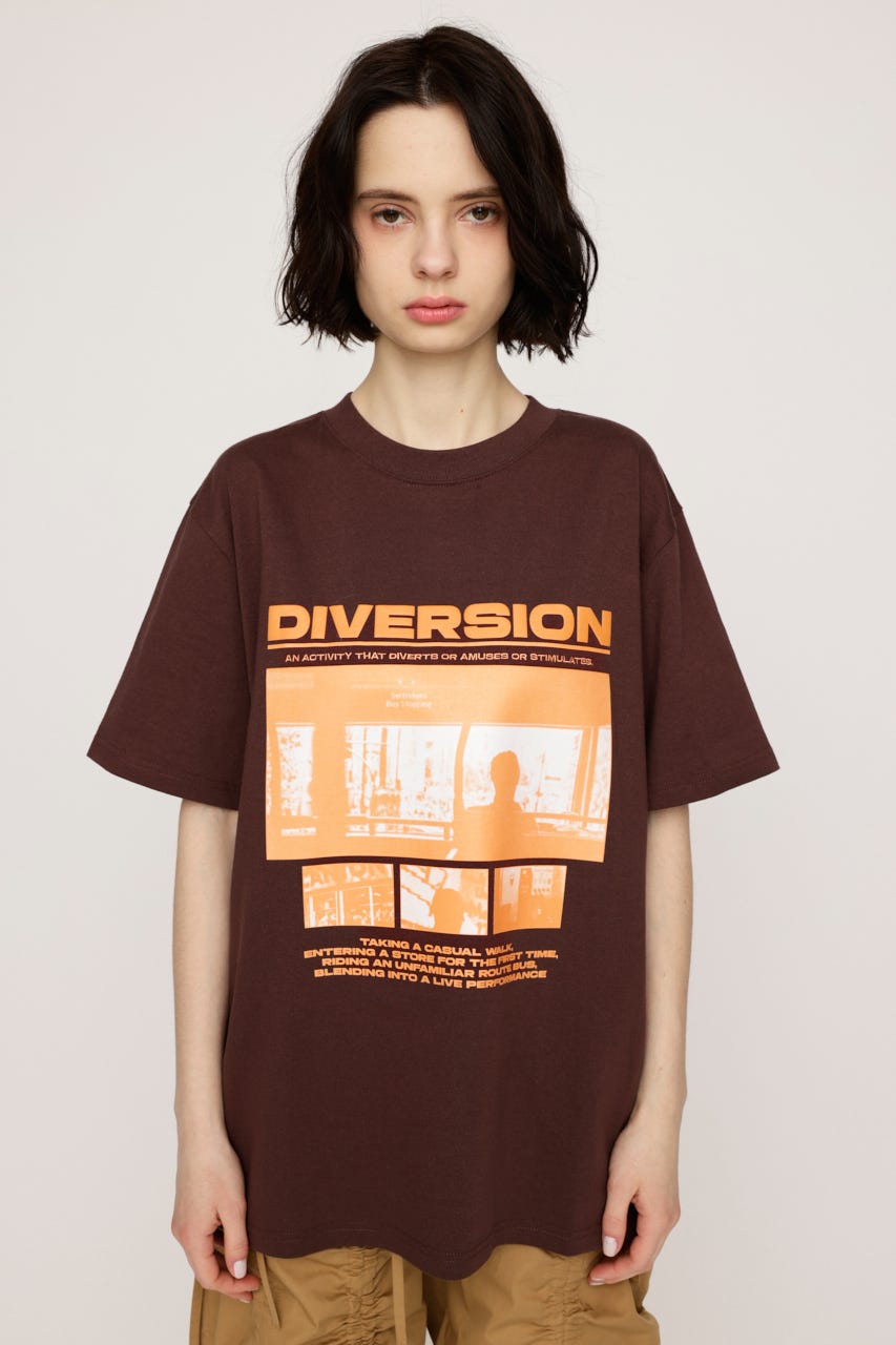 PHOTO LOGO Tシャツ BRN FREE