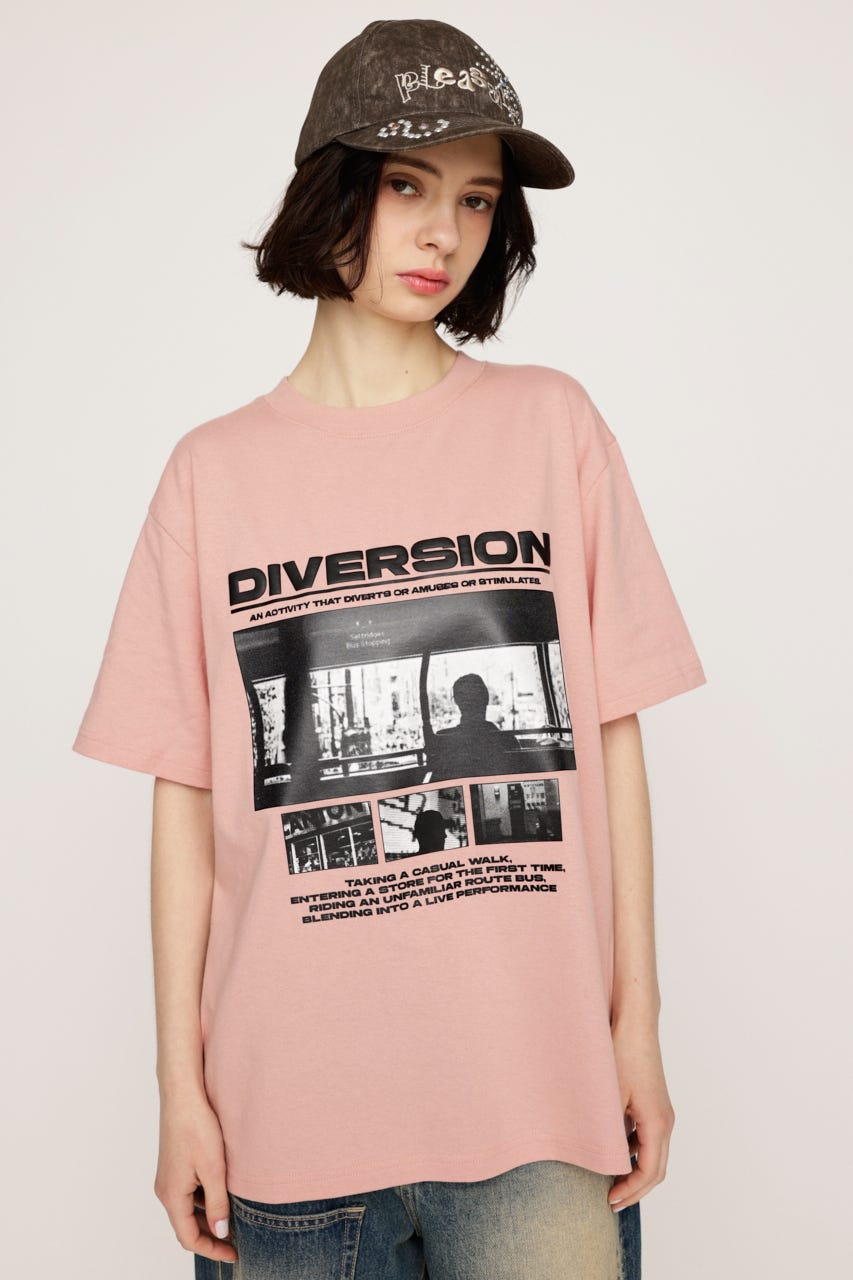PHOTO LOGO Tシャツ PNK FREE