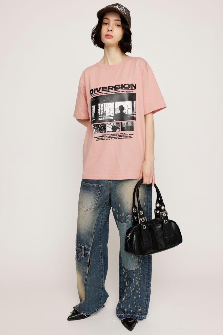 PHOTO LOGO Tシャツ PNK FREE