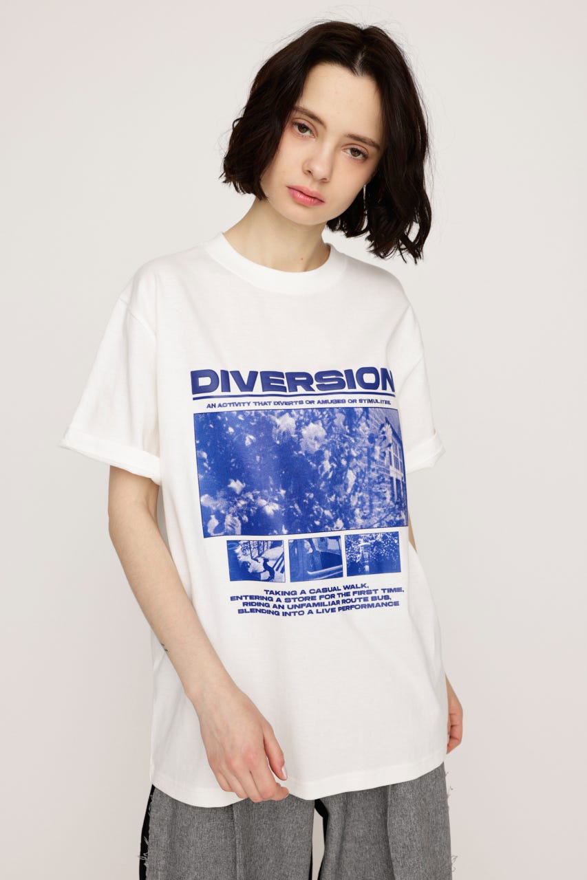 PHOTO LOGO Tシャツ WHT FREE