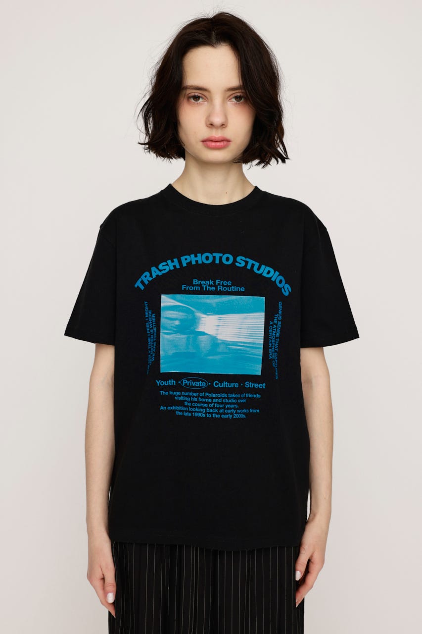 PHOTO LOGO 2SIZE Tシャツ BLK 1