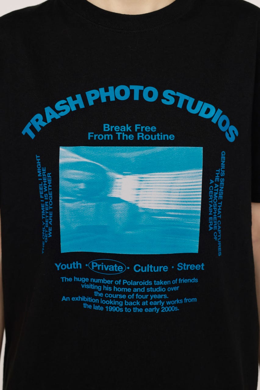 PHOTO LOGO 2SIZE Tシャツ BLK 1