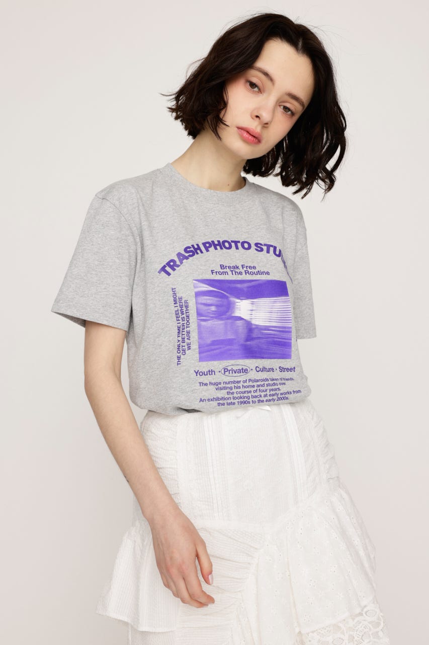 PHOTO LOGO 2SIZE Tシャツ T.GRY 1