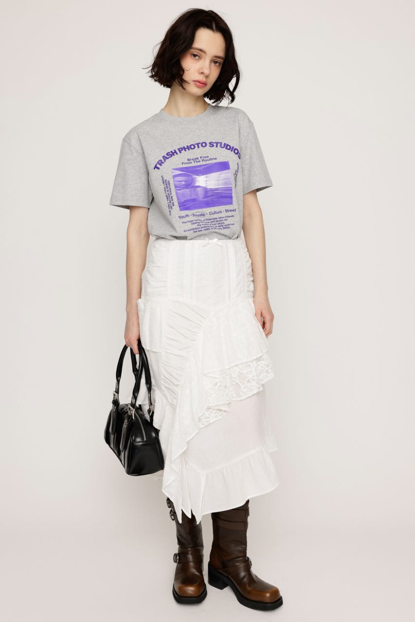 PHOTO LOGO 2SIZE Tシャツ T.GRY 1
