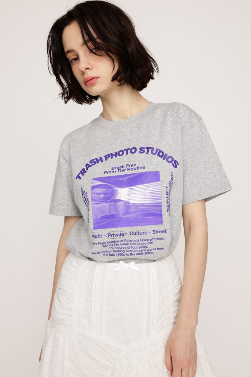 PHOTO LOGO 2SIZE Tシャツ T.GRY 1