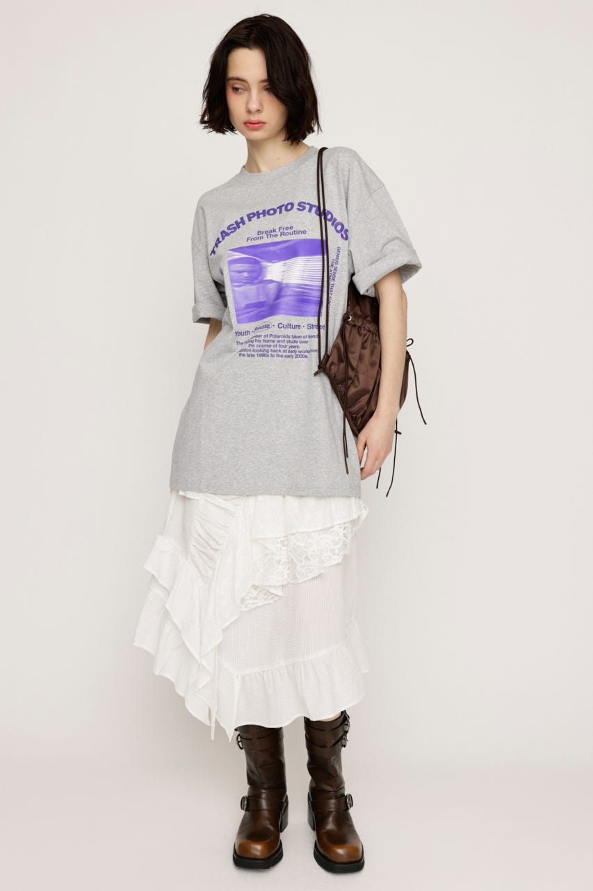 PHOTO LOGO 2SIZE Tシャツ T.GRY 1
