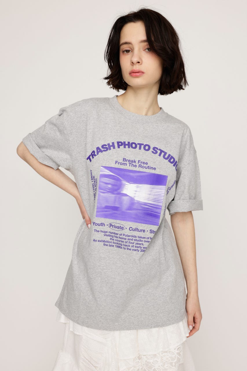 PHOTO LOGO 2SIZE Tシャツ T.GRY 1