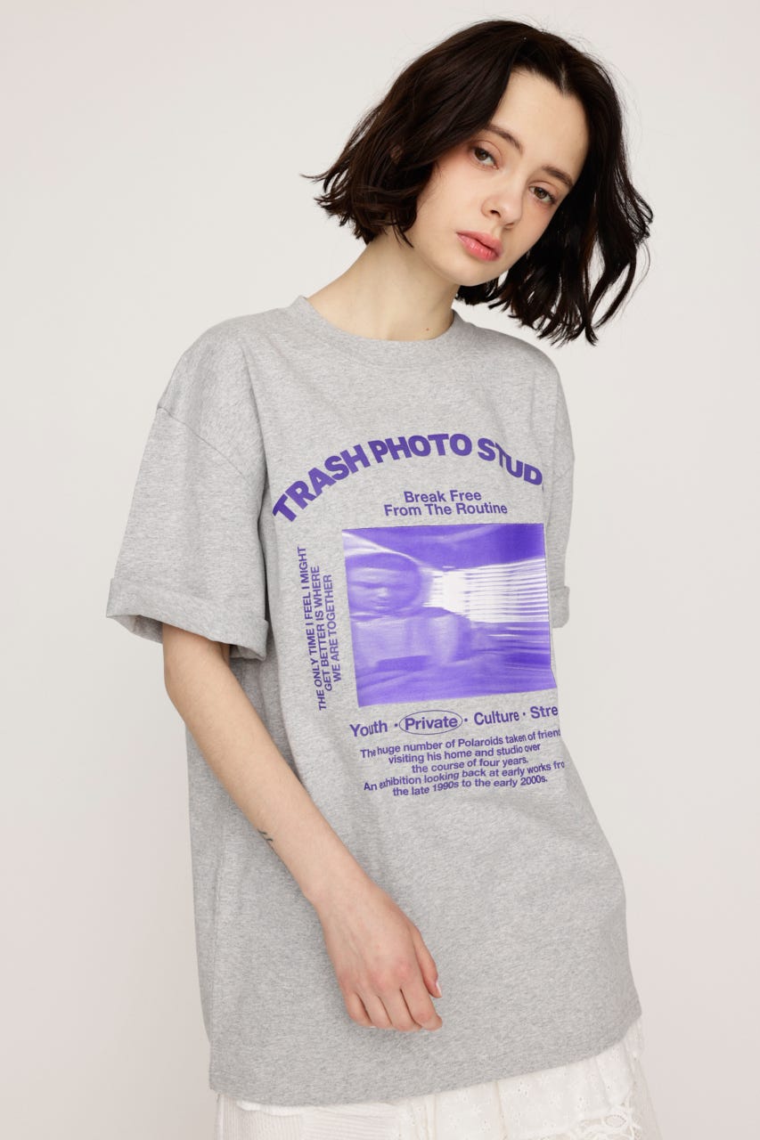 PHOTO LOGO 2SIZE Tシャツ T.GRY 1