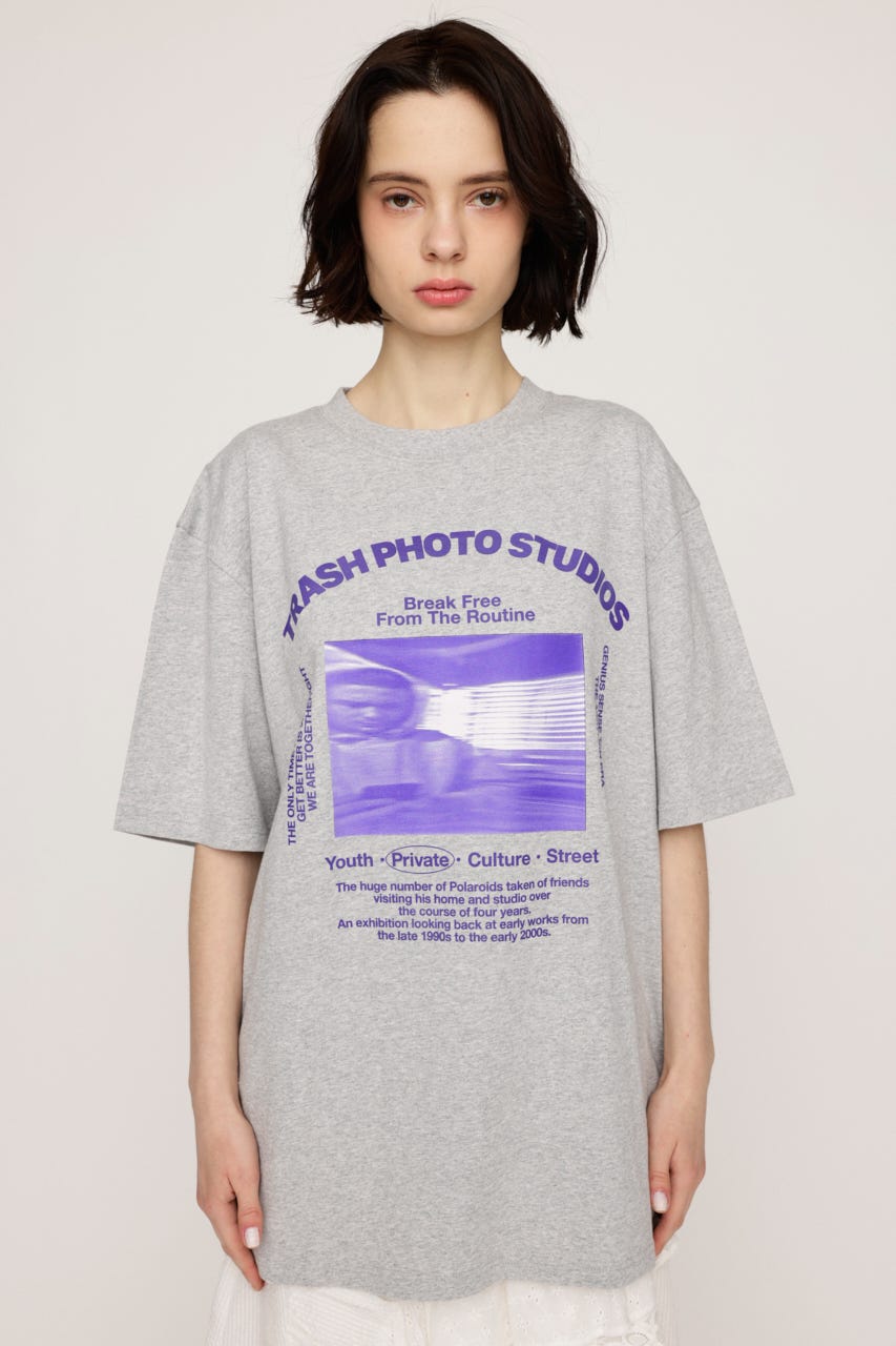 PHOTO LOGO 2SIZE Tシャツ T.GRY 1