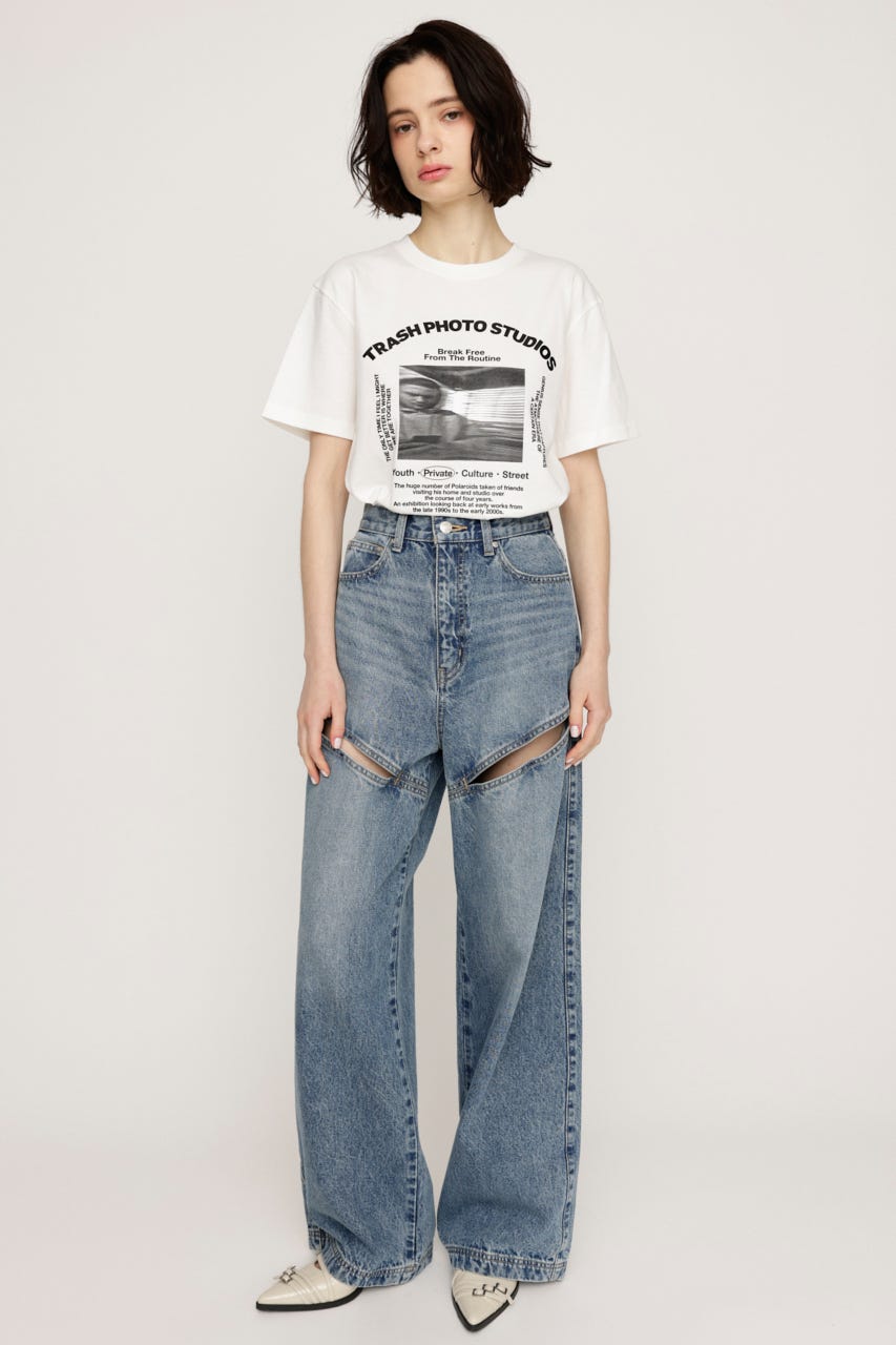 PHOTO LOGO 2SIZE Tシャツ WHT 2