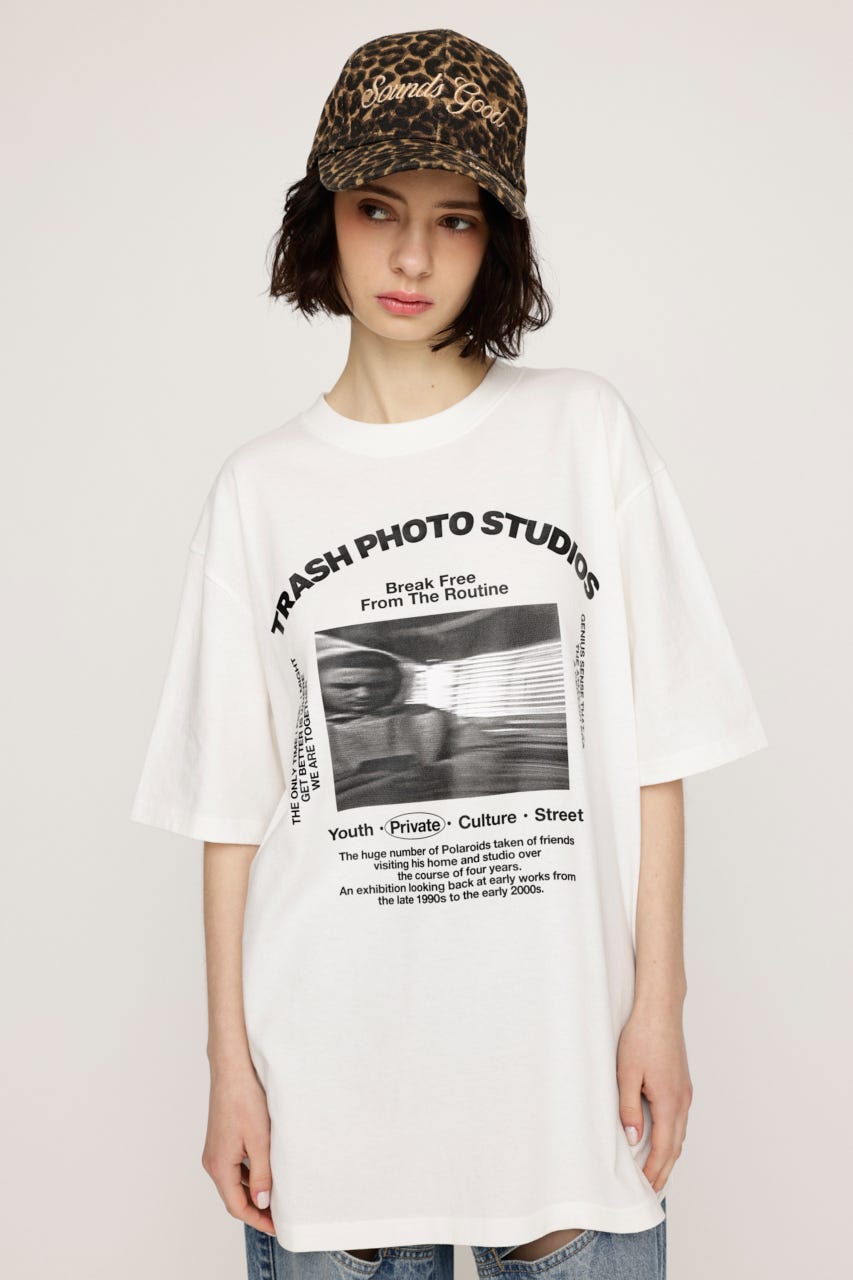 PHOTO LOGO 2SIZE Tシャツ WHT 2