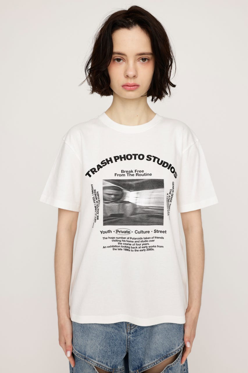 PHOTO LOGO 2SIZE Tシャツ WHT 2