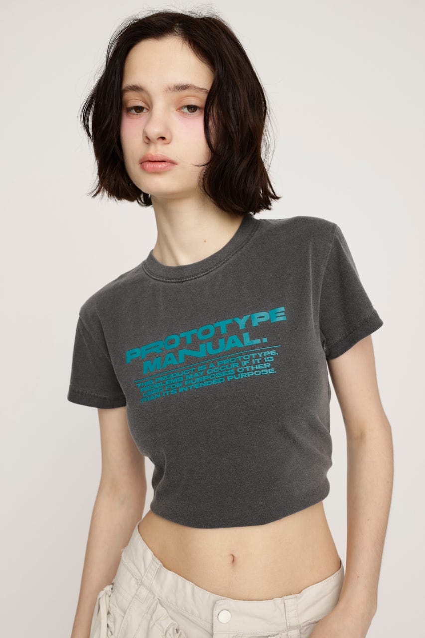 COMPACT LOGO Tシャツ L/BLK FREE