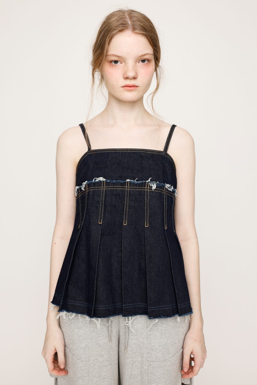SLY | PLEATS DENIM CAMI トップス (その他トップス ) |SHEL