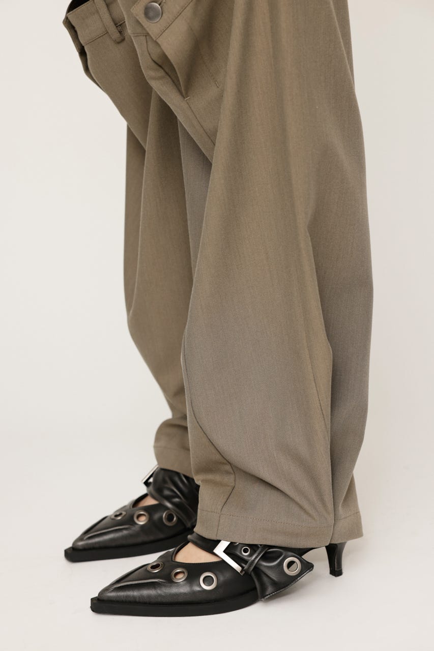 CUT OUT REMAKE STRAIGHT パンツ GREIGE 2