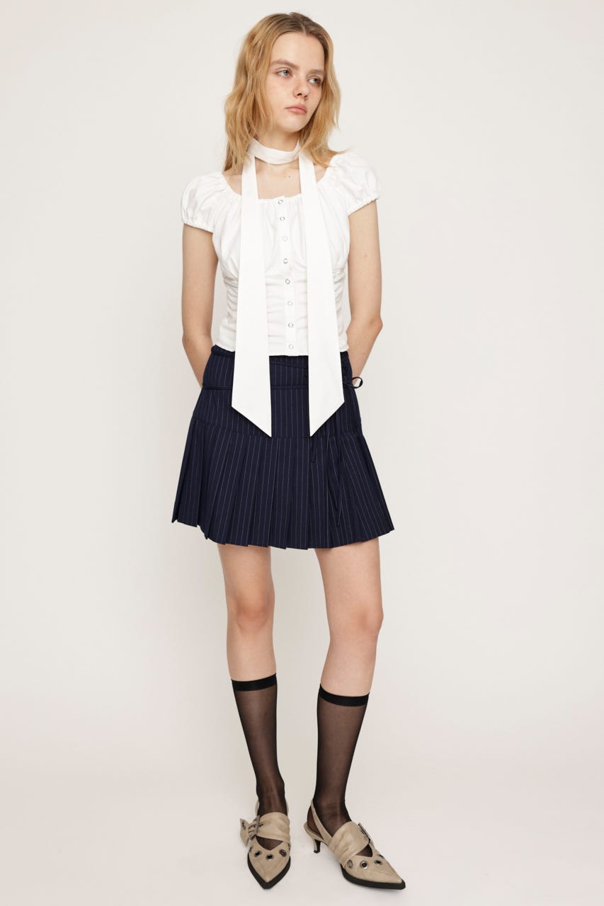 DOUBLE RIBBON PLEATS スカート Multi_1 1