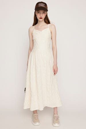 ★RAIVE★ Back Shirring Onepiece in Beige VW3AO30091 Back Shirring Onepiece in Beige VW3AO300-91 - RAIVE