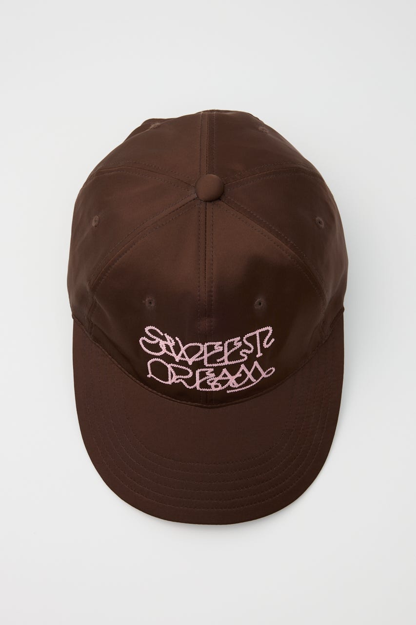 FRONT LOGO SATIN キャップ BRN FREE