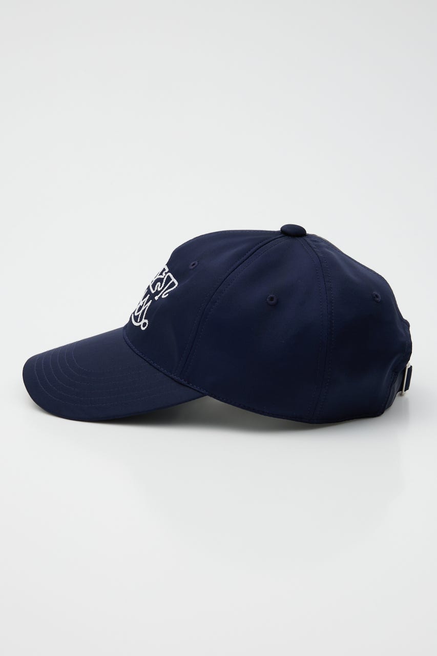 FRONT LOGO SATIN キャップ NVY FREE