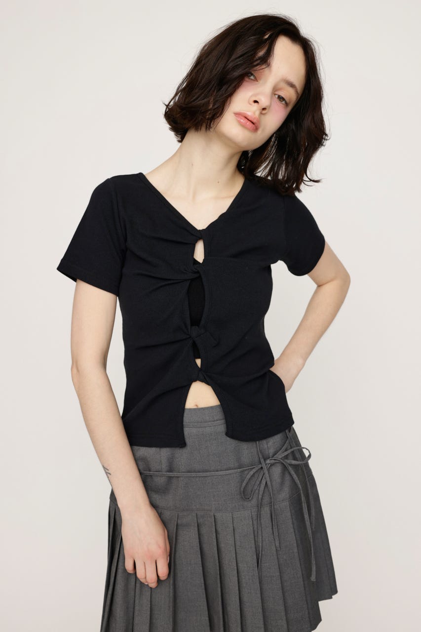 SLY | 2WAY HOLE CUT トップス (Tシャツ・カットソー(半袖) ) |SHEL