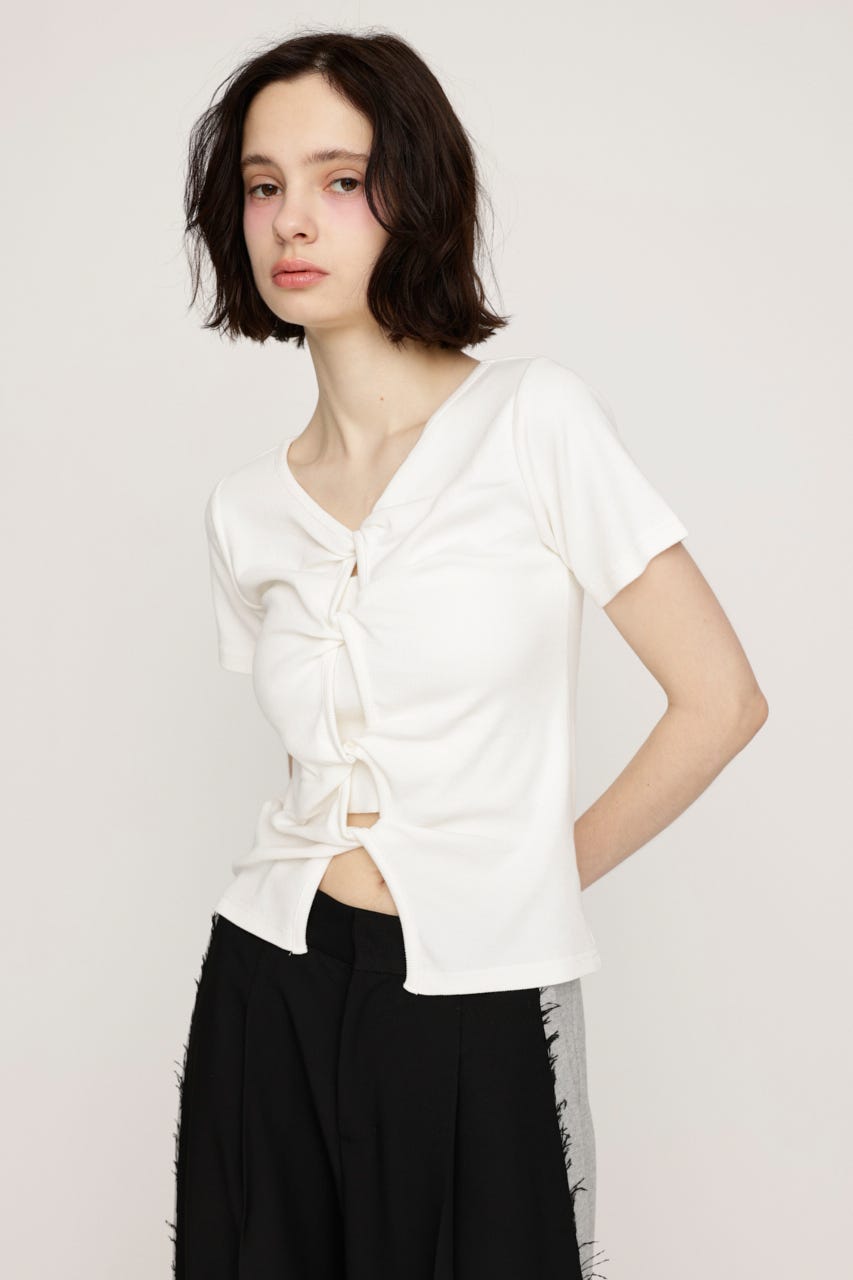 SLY | 2WAY HOLE CUT トップス (Tシャツ・カットソー(半袖) ) |SHEL