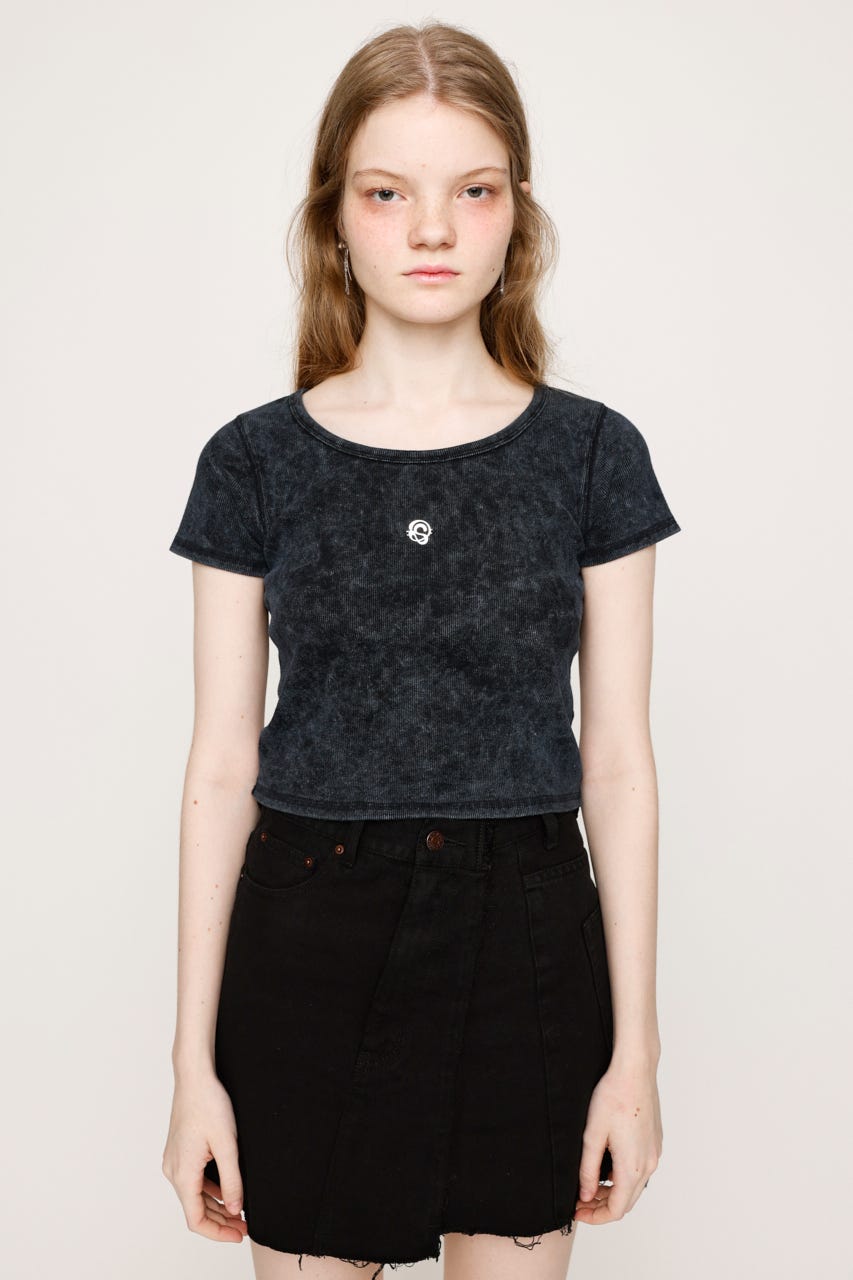 SLY | AGING LOGO CUT トップス (Tシャツ・カットソー(半袖