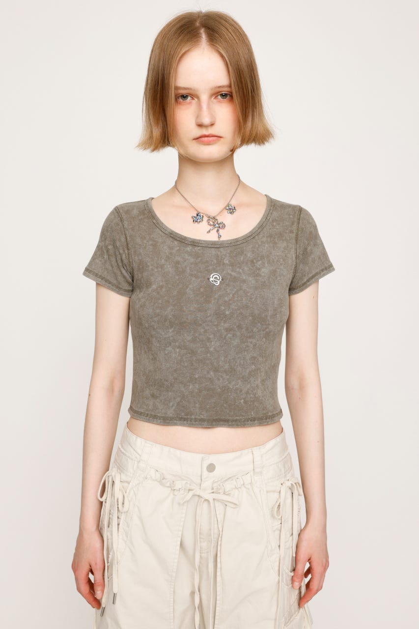 トップス t SLY | AGING LOGO CUT トップス (Tシャツ・カットソー(半袖
