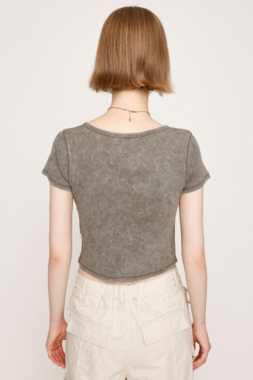 SLY | AGING LOGO CUT トップス (Tシャツ・カットソー(半袖