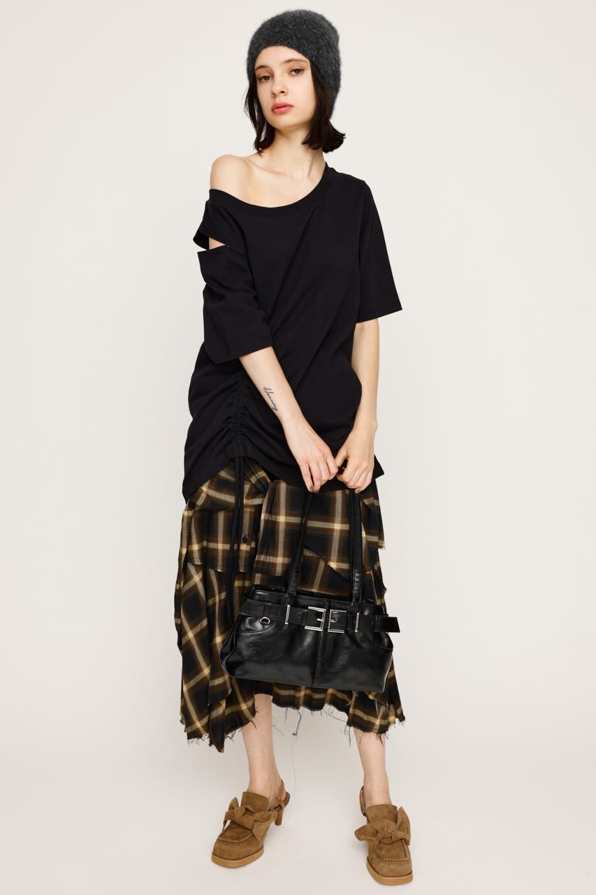 SLY | ONE SHOULDER SHIRRING トップス (Tシャツ・カットソー