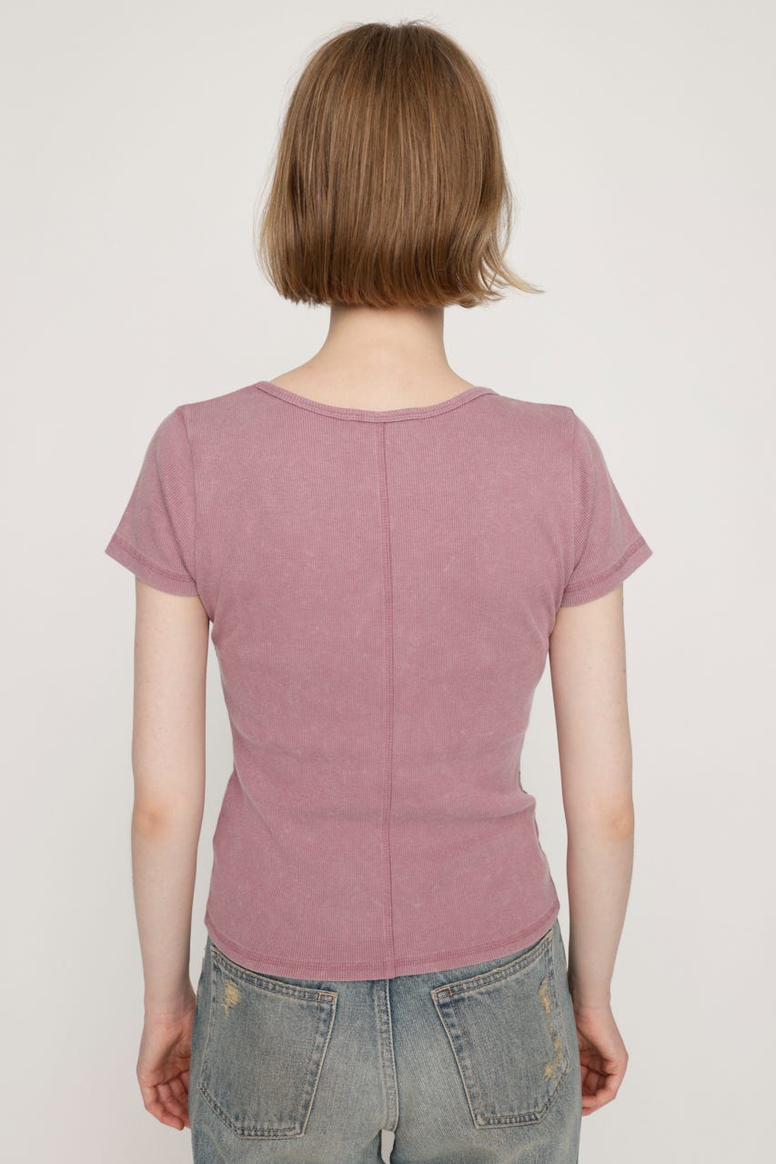 SLY | LACE UP RIB トップス (Tシャツ・カットソー(半袖