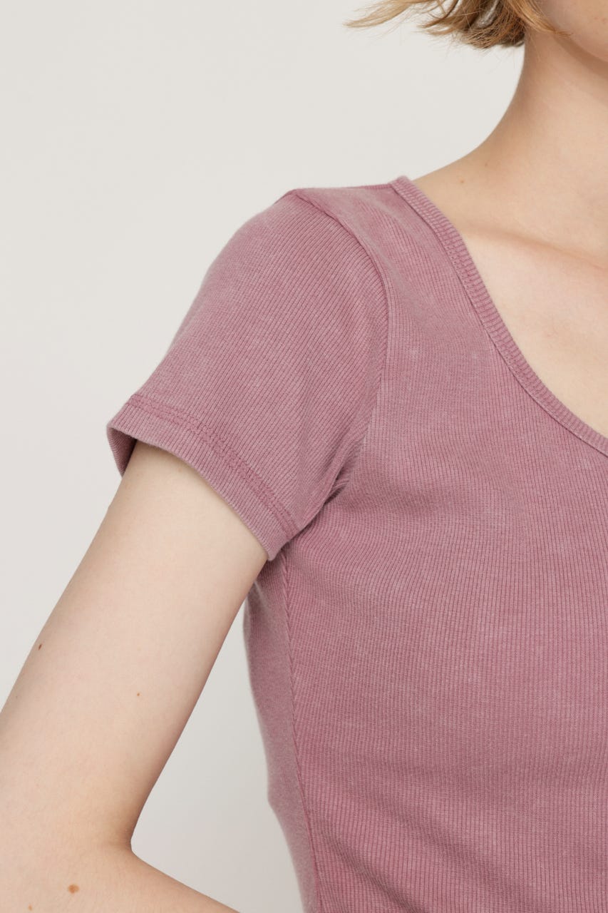 SLY | LACE UP RIB トップス (Tシャツ・カットソー(半袖